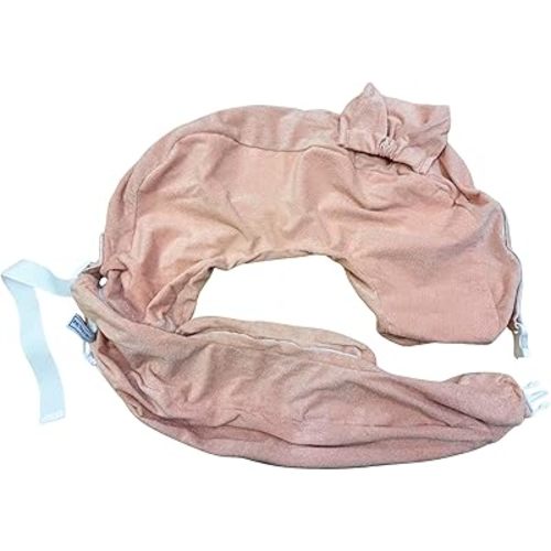 My Brest Friend Twin Nursing Pillow Cover – New and Improved with Integrated Waterproof Liner, Slipcovers for Baby - Adjustable Fit, Easy Care, Durable - Twin Nursing Pillow Not Included, Soft Rose