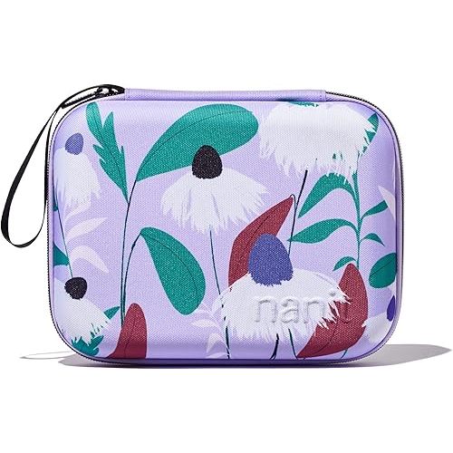 Nanit Travel Case Hard Shell for Nanit Pro Baby Monitor, Purple Floral