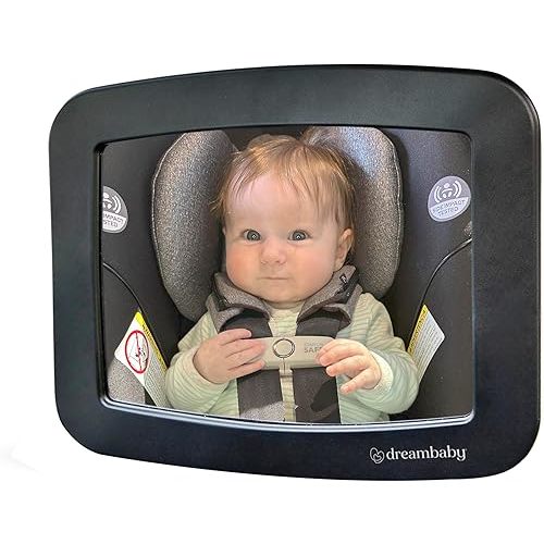 Dreambaby 360° Adjustable Rear Facing Baby Car Mirror - Wide Angle, Clear View Backseat Infant Mirror for Car