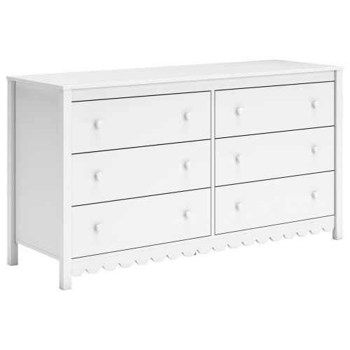 Ashley Hallityn 6-Drawer Dresser in Matte White | NFM