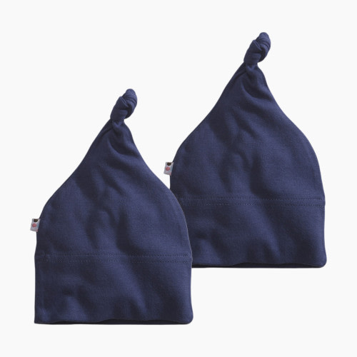 Babysoy Knot Hat (2 Pack) - Indigo, 0-6 Months, 2