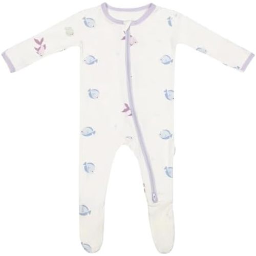Bamboo Little Soft Baby Footie Pajamas, Baby Clothes, Newborn Sleepers, 95% Viscose and 5% Spandex, 0-24 Months