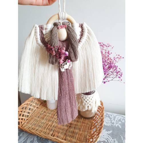Macrame dolls, Angel, Decoration Guardian Angel, Christmas angel, Nursery Room, Macrame Wall Hanging, Bedroom Decor, Mother's Day gift