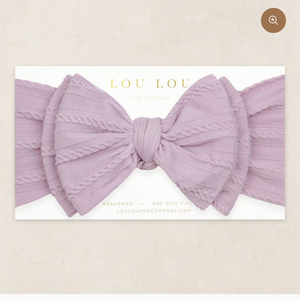 Cable Knit Headband - Lilac