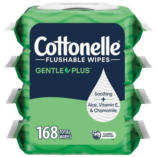 Cottonelle GentlePlus Flushable Wipes - 4pk/42ct