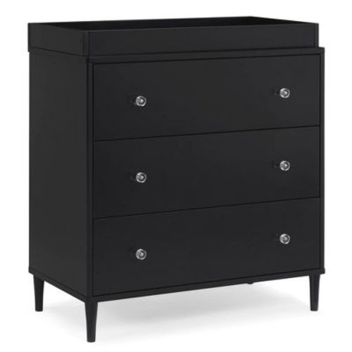 Delta Children Bowie 3 Drawer Dresser with Changing Top - Black