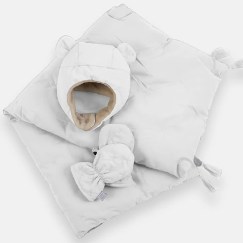 Cub Set - Airy | Mitten, Hat & Blanket