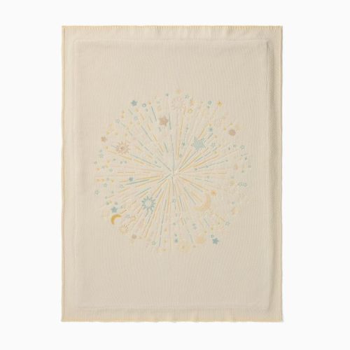 Stars & Moon Knit Sherpa Baby Blanket
