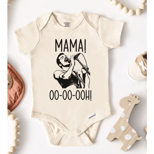 Freddie Mercury Baby Onesie Bodysuit Bohemian Rhapsody 6-9 mo