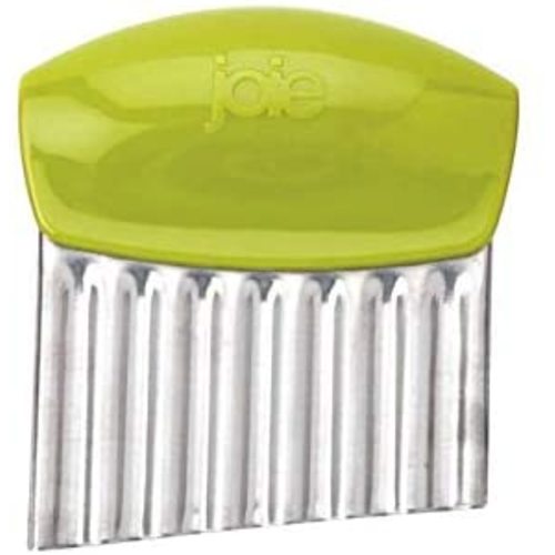 Joie Crinkle Cutter / Wavy Knife for Any Vegetable, Great Crinkle Cutter for Veggies, Stainless Steel Blade, Colors Vary