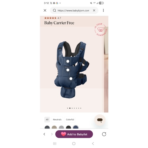 BabyBjörn Baby Carrier Free