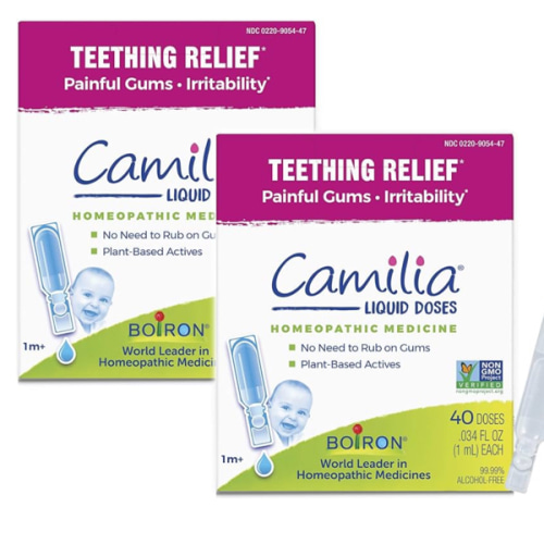 Amazon.com: Boiron Camilia Teething Drops for Daytime and Nighttime Relief of Painful or Swollen Gums and Irritability in Babies - 30 Count : Health & Household
