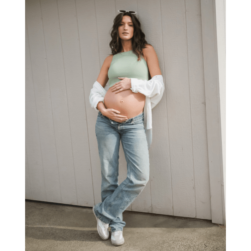 Sublime® Bamboo Maternity & Nursing Longline Bra Top | Charcoal Grey - Kindred Bravely