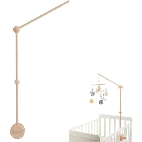 Baby Crib Mobile Arm Holder 36 Inch Large Version Baby Mobile Holder Arm Baby Room Decoration Attachment Safe Anti Slip Mobile Arm for Crib Baby Mobile Hanger Baby Mobile Arm Crib