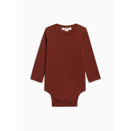 Sammy Ribbed Snap Shoulder Long Sleeve Bodysuit