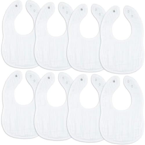 Comfy Cubs Muslin Baby Bibs (8 pack)