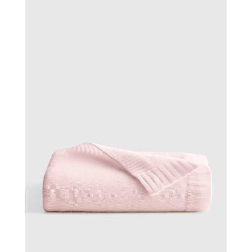 Luxe Knit Cashmere Baby Blanket in Minimal Pink
