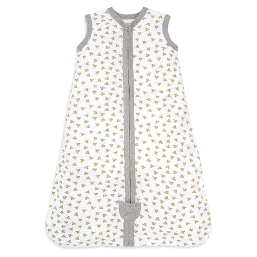 Burt's Bees Baby Beekeeper Wearable Blanket, Organic Cotton Swaddle 0.5 or 1.5 TOG, Newborn Essentials Shower Gift