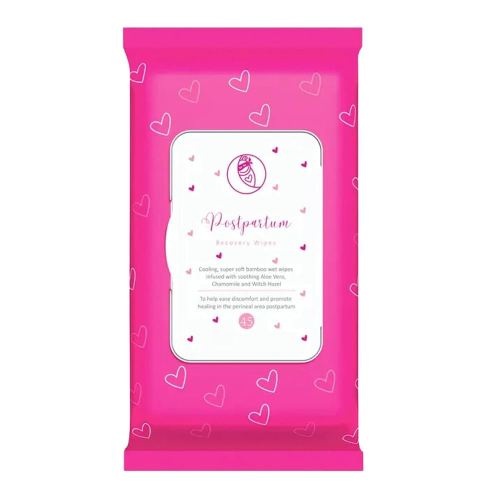 Ninja Mama Postpartum Perineal Care Cooling Pad Liners. Soothing Witch Hazel with Aloe and Chamomile for Post Partum Relief After Birth Tears and Haemorrhoids. Postpartum Essentials Pack of 45