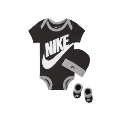Nike Baby (0-6M) Bodysuit, Hat and Booties Box Set