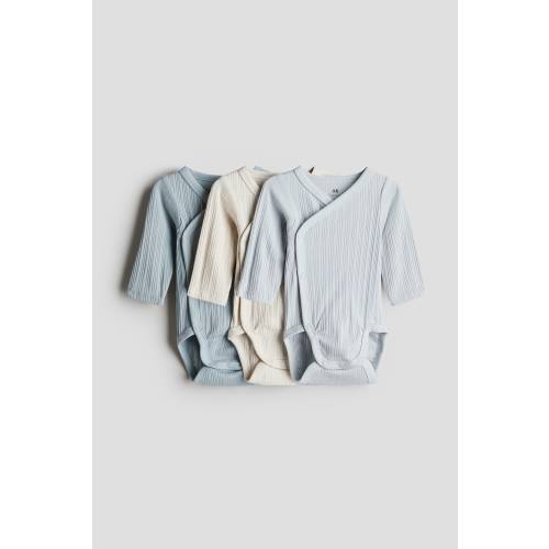 3-Pack Ribbed Wrapover Bodysuits