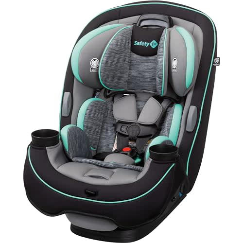 Safety 1st Grow and Go All-in-One Slim Convertible Car Seat, Rear Facing, 5-40 lbs, Forward Facing (3065 lbs), High Back Booster Seat 40-100 pounds, Aqua Pop