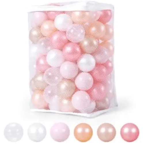 Ball Pit Balls Play Balls - 100 Pieces Baby Soft Plastic Balls BPA&Phthalate Free Non-Toxic Crush Proof Play Balls for 1 2 3Years Old Toddlers Baby Kids Birthday Pool Tent Party