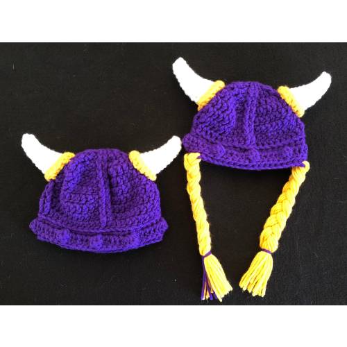 Purple Viking Hat Baby Child Adult, Viking Warrior Hat Braids, Minnesota Football Colors Viking Helmet Hat, Viking Photo Prop Costume Hat