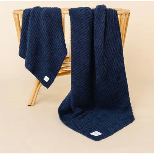 Lou Lou Company - Chenille Blanket - Large in Navy