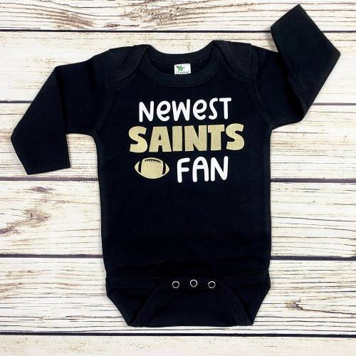 Newest Saints Fan Football Bodysuit Outfit For Baby Boy or Girl