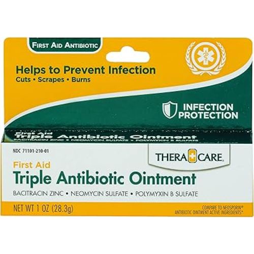 Thera Care Triple Antibiotic Ointment | First Aid | Infection Prevention and Protection | 1.0 oz | Topical Wound Care for Minor Scrapes and Cuts