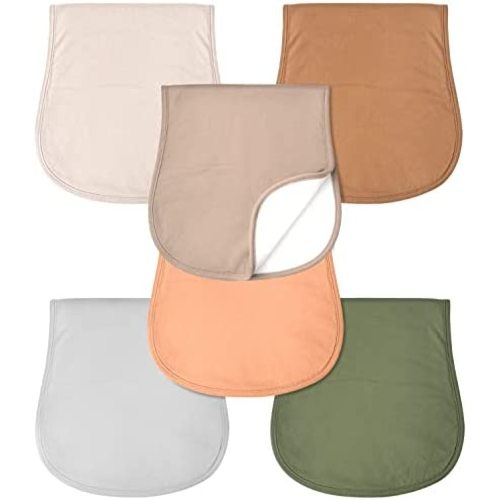 Baby Burp Cloths Sets for Unisex- 6 Pack Large Cotton Burping Cloth for Newborn，Baby Girls and Boys