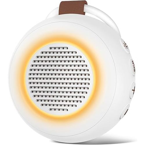 Sound Machine Noise Machine with 30 Soothing Sounds 12 Night Lights 4 Timers Memory Function 32 Level Volumes Rechargeable Battery for Sleeping Working Relaxing for Baby Adults Kids White