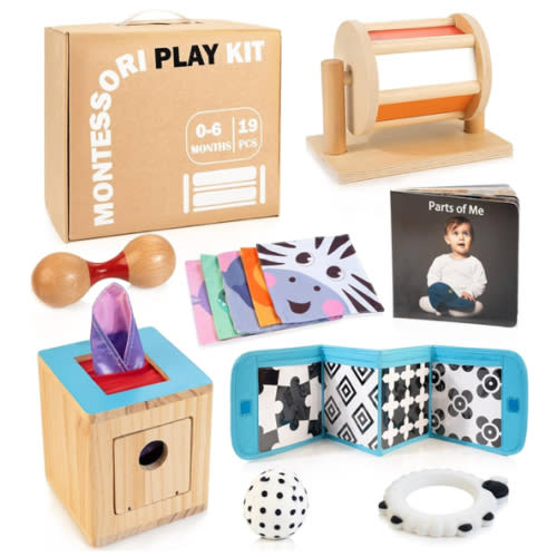 Amazon.com: WOODMAM Wooden Montessori Toys for 1+ Year Old, 9 in 1 Learning Educational Toys for Toddler with Educational Box, Xylophone, Pound Bench, Shape Puzzle and More, Baby Toy Gift for 12-18 Months : Toys & Games