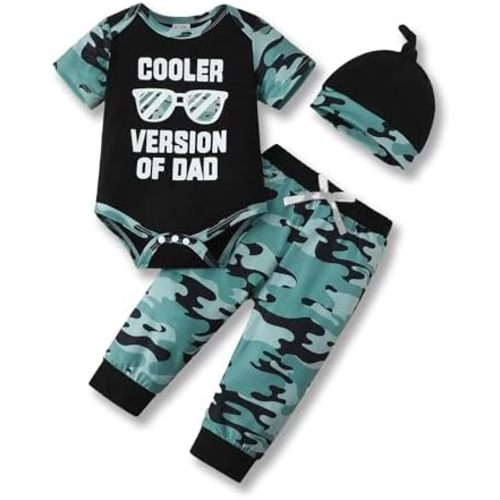 NZRVAWS Newborn Baby Boy Clothes Outfits Letter Prined Romper Pants Set Infant Baby Boy Clothing 0 3 6 9 12 18 Months