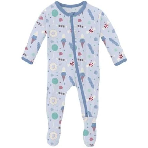 KicKee Infant & Child Footie Pajamas – Luxurious Snug-Fit Viscose from Bamboo, Bedtime Snuggles with Non-Slip Soles 0-3M