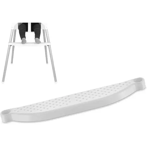 High Chair Foot Rest, Adjustable HighChairs Footrest Accessories, Non-Slip PP high Chair footrest, Footrest Compatible with IKEA Antilop HighChair (White)
