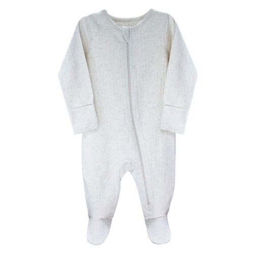 Wonder Nation Baby Gender Neutral Zip Front Footed Sleep N Play Pajamas, Sizes Preemie-6/9 Months