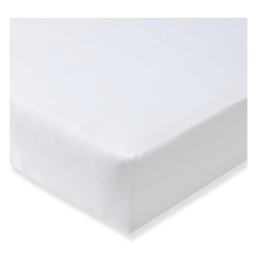 Solid Organic Cotton Fitted Crib Sheet White