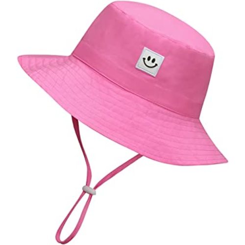MaxNova Baby Sun Hat Smile Face UPF 50+ Toddler Bucket Hat for Boys Girls 0-7 Years