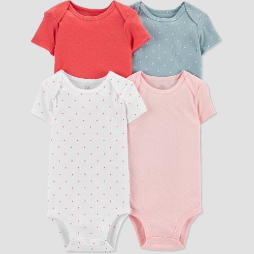 Baby Girls' 4pk Basics Bodysuit - Just One You® made by carter's Pink