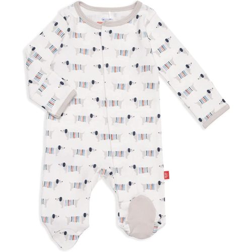 Magnetic Me Footie Pajamas - 100% Organic Cotton Baby Pajamas - Quick Magnetic Fastener Sleeper for Baby Boy and Girl