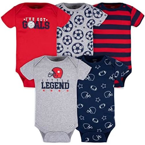 Gerber baby-boys 5-pack Short Sleeve Variety Onesies Bodysuits