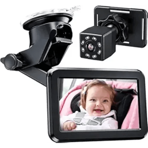 Itomoro Baby Car Mirror, Back Seat Baby Car Camera with HD Night Vision Function Display, Reusable Sucker Bracket, Wide View, 12V Cigarette Lighter, Easily Observe The Baby’s Move