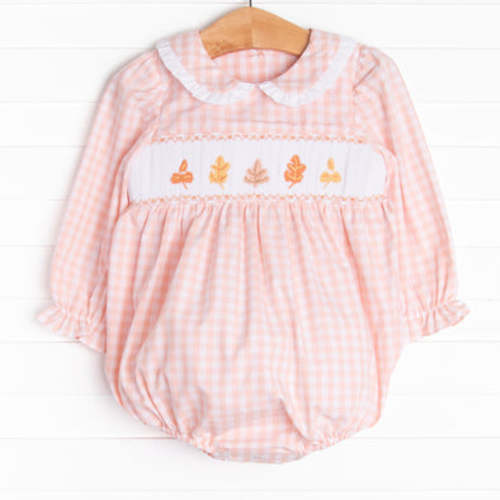 Montreal Maple Smocked Bubble, Pink – Stitchy Fish