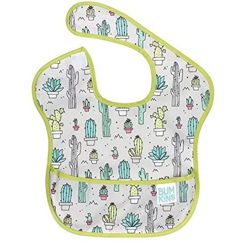 Bumkins SuperBib, Baby Bib, Waterproof Fabric, Fits Babies and Toddlers 6-24 Months – Cactus