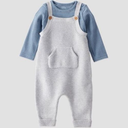 Little Planet Sweater Overalls Set - Blue 3M