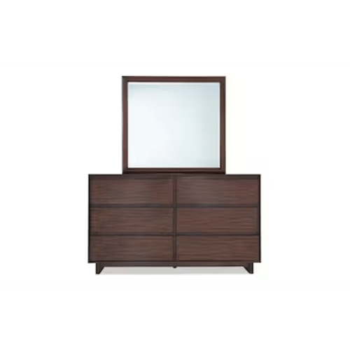 Mango Brown 6 Drawer Dresser & Mirror
