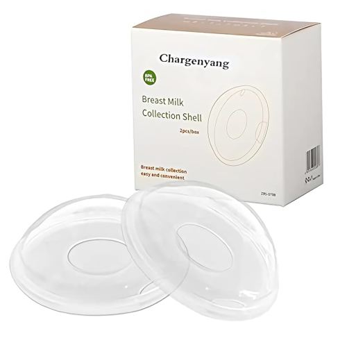 Breast Shells Nursing Cups Milk Saver Protect Sore Nipples for Breastfeeding Collect Breastmilk Leaks for Nursing Moms Soft and Flexible Silicone Material Reusable, 2-Pack