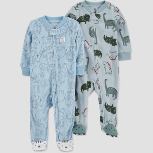 Carter's Just One You® Baby Boys' 2pk Fleece - Blue/Green, Size: 6M